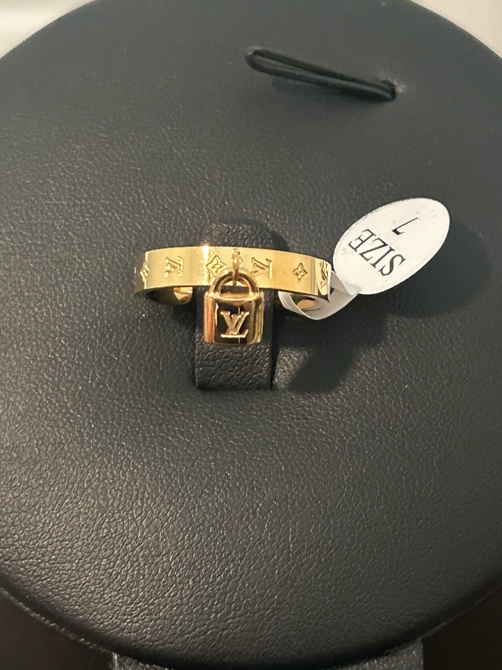 Brand New Gold-Tone Fashion Ring with lock